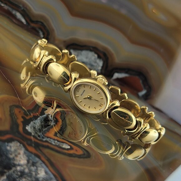Vintage Pulsar Gold XOXO Bracelet Watch V810-X004 - Picture 1 of 4